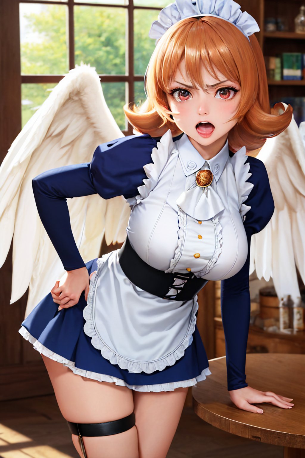 00025-99322699-(masterpiece, best quality_1.2), , cowboy shot, solo, 1girl, meidri, angry, open mouth, looking at viewer, hands on hips, leanin.jpg